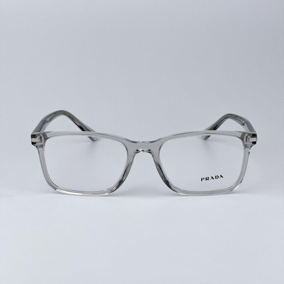 Prada PR14WV U431O1 Men BRAND NEW Eyeglasses Crystal Grey Square - Picture 3 of 10